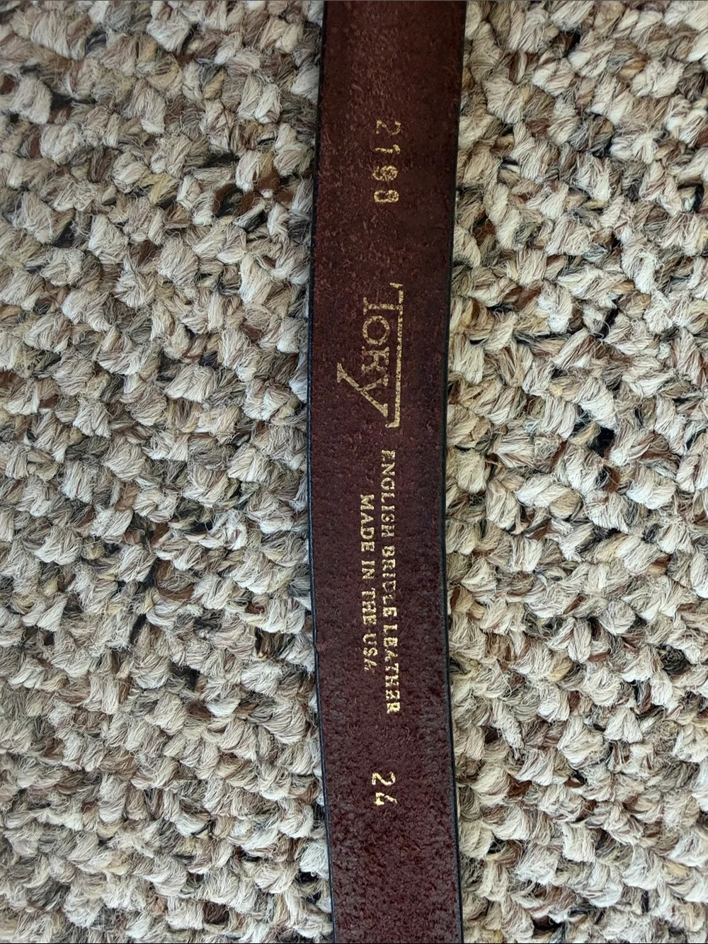 Tory Brown Leather Kids Belt with Solid Brass Buckles and Snaffle Bits